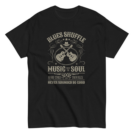 [ID: 438-G243] Blues Music from the Soul - Guitar Unisex Classic Tee