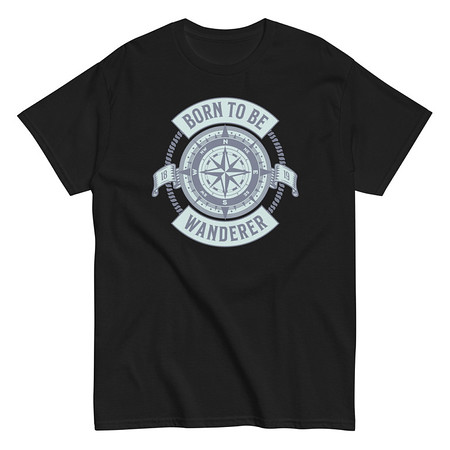 [ID: 438-G261] Born to be Wanderer - Compass Unisex Classic Tee
