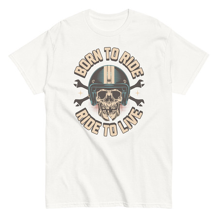 [ID: 438-G269] Born to Ride, Ride to Live Unisex Classic Tee