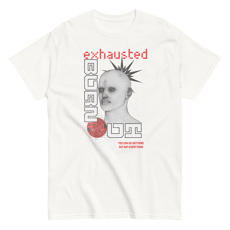[ID: 438-G298] Burn Out - Futuristic 3D Head Unisex Classic Tee