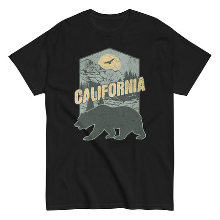 [ID: 438-G315] California Bear - Outdoors Wilderness Camping Hiking Unisex Classic Tee