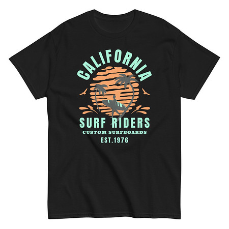 [ID: 438-G317] California Surf Riders - Beach Unisex Classic Tee