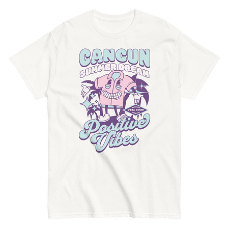 [ID: 438-G330] Cancun Positive Vibes Unisex Classic Tee