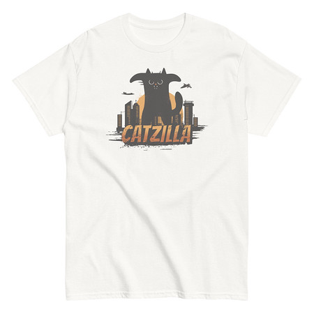 [ID: 438-G350] Catzilla - Funny Comic Animal Unisex Classic Tee