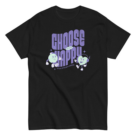 [ID: 438-G369] Choose Happy (2) Unisex Classic Tee