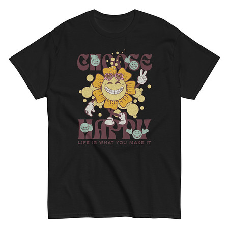 [ID: 438-G371] Choose Happy Unisex Classic Tee