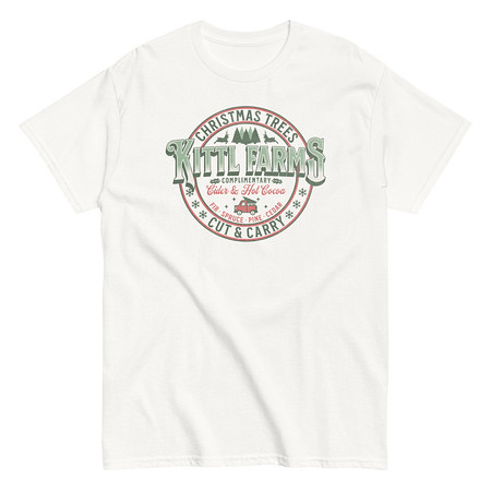 [ID: 438-G376] Christmas Tree Farm - Vintage Holiday Badge Unisex Classic Tee