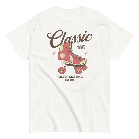 [ID: 438-G384] Classic Roller Skating - Sports Apparel Unisex Classic Tee