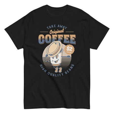 [ID: 438-G398] Coffee Cup - Comics Mascot Unisex Classic Tee