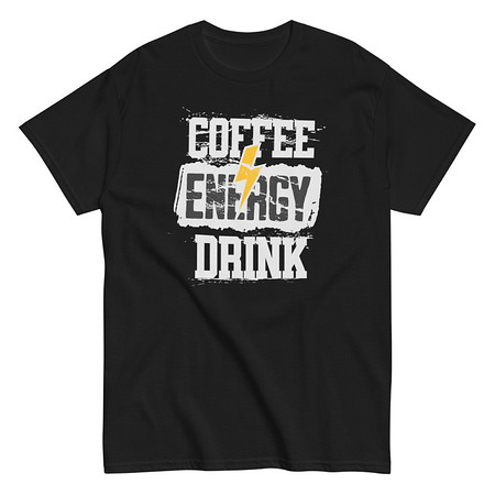 [ID: 438-G400] Coffee Energy Drink - Grunge Bolt Unisex Classic Tee