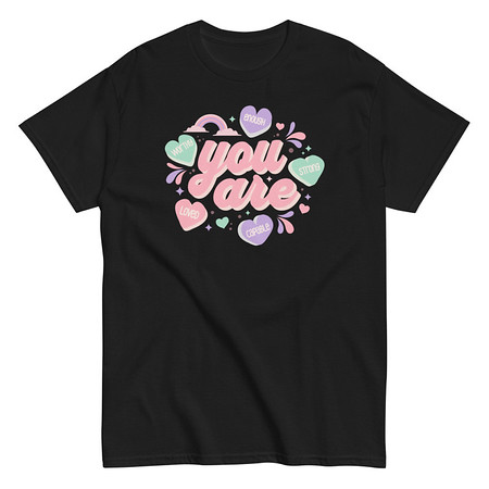 [ID: 438-G411] Colorful Self Love Affirmation - Heart Unisex Classic Tee