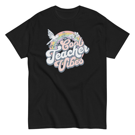 [ID: 438-G418] Cool Teacher Vibes Unisex Classic Tee
