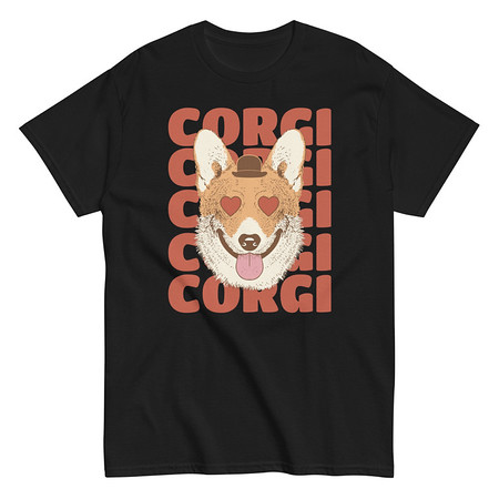 [ID: 438-G421] Corgi Loves - Cute Dog Unisex Classic Tee