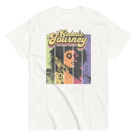[ID: 438-G422] Cosmic Journey Rainbow Retro Unisex Classic Tee