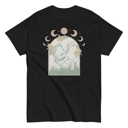 [ID: 438-G426] Cottagecore Frog Botanical Unisex Classic Tee