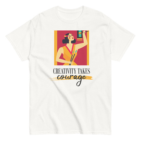 [ID: 438-G434] Creativity Takes Courage Unisex Classic Tee