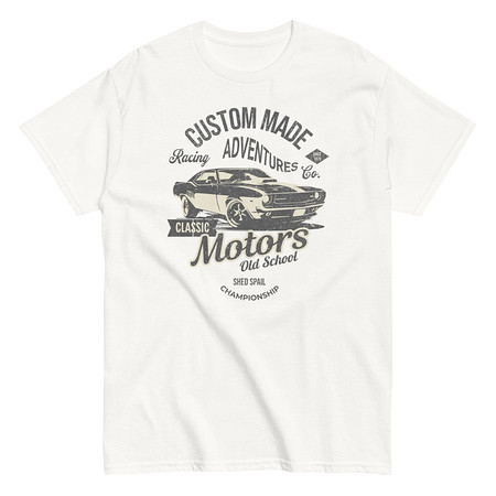 [ID: 438-G444] Custom Made Adventures Motors Old School Unisex Classic Tee
