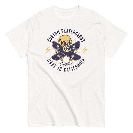 [ID: 438-G446] Custom Skateboards - Skull Unisex Classic Tee