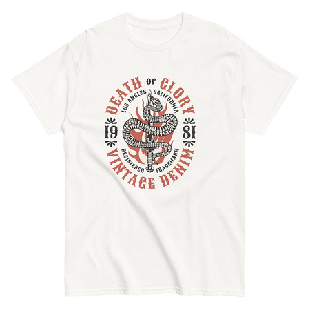 [ID: 438-G480] Death or Glory - Sword Snake Unisex Classic Tee
