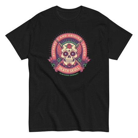 [ID: 438-G481] Death Skull - Badge  Unisex Classic Tee