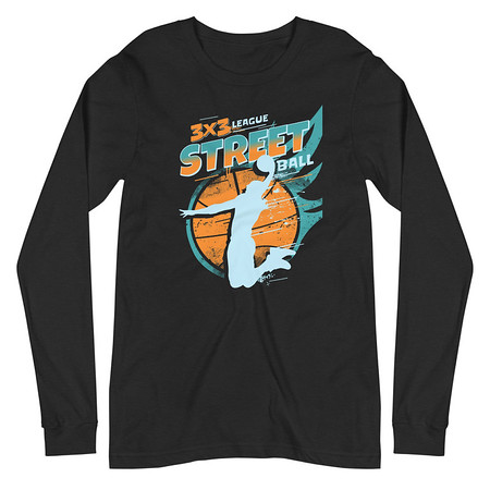 [ID: 356-G6] 3x3 Basketball League Unisex Long Sleeve Tee