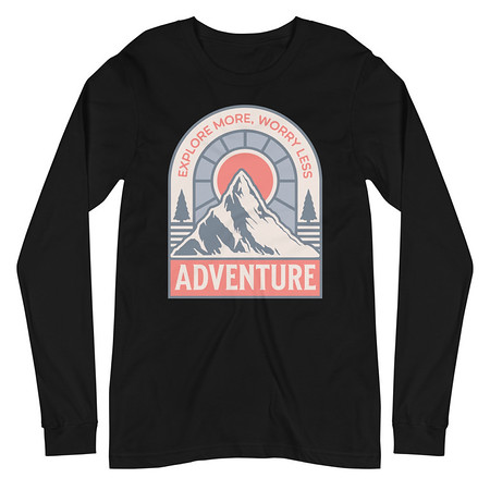 [ID: 356-G25] Adventure - Mountain Climbing Unisex Long Sleeve Tee
