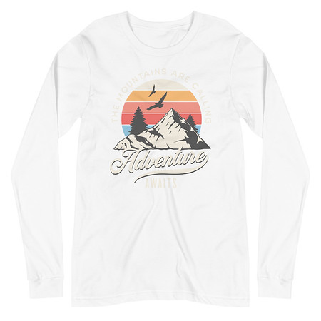 [ID: 356-G27] Adventure Await - Wilderness Camping Unisex Long Sleeve Tee