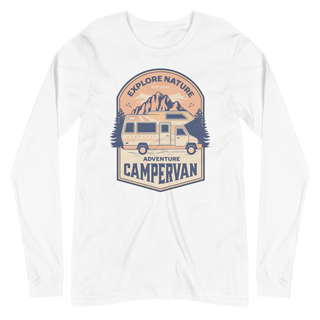 [ID: 356-G29] Adventure Campervan - Outdoor Unisex Long Sleeve Tee