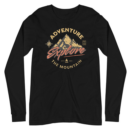 [ID: 356-G30] Adventure Explore The Mountain Unisex Long Sleeve Tee
