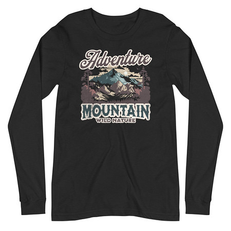 [ID: 356-G31] Adventure Mountain Wild Nature Unisex Long Sleeve Tee