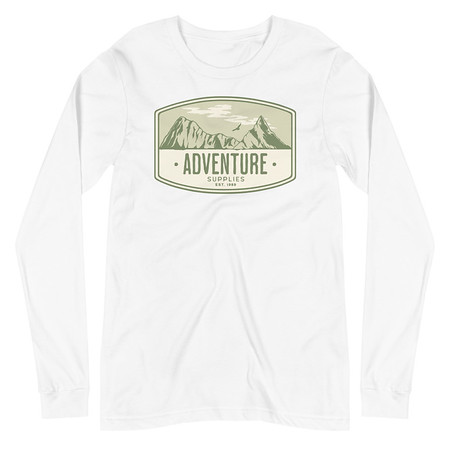[ID: 356-G32] Adventure Supplies - Mountain Unisex Long Sleeve Tee