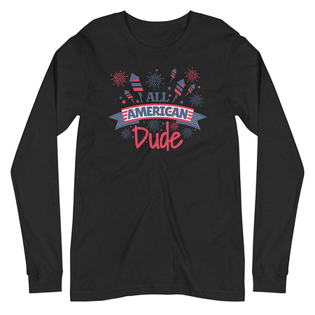 [ID: 356-G42] All American Unisex Long Sleeve Tee