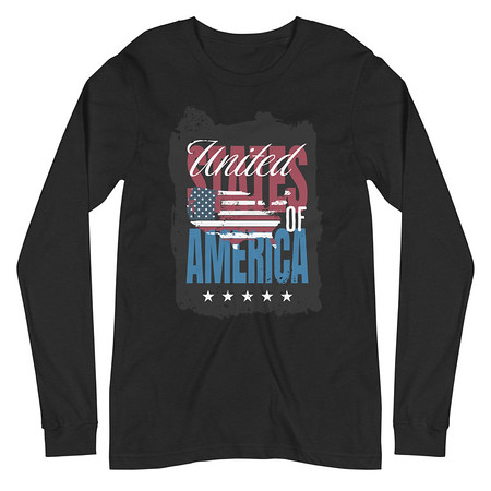 [ID: 356-G59] America (3) Unisex Long Sleeve Tee