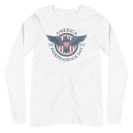 [ID: 356-G67] American Eagle Badge Unisex Long Sleeve Tee