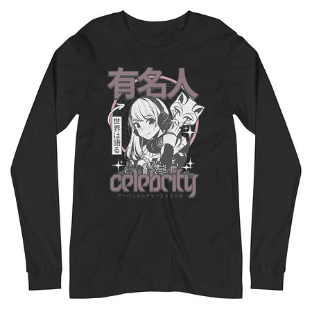 [ID: 356-G88] Anime Celebrity Girl - Japanese Cyber Streetwear Unisex Long Sleeve Tee