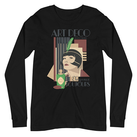 [ID: 356-G102] Art Deco Elegance Toujours Unisex Long Sleeve Tee