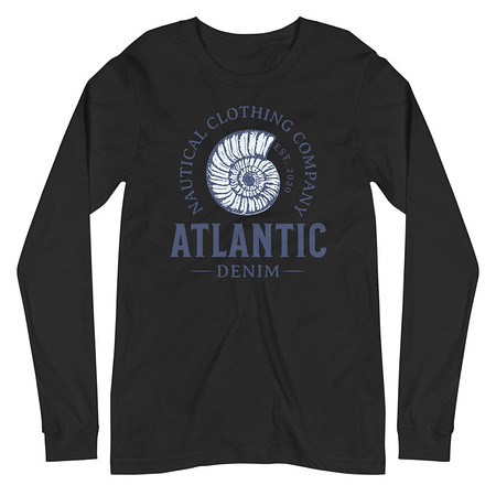 [ID: 356-G113] Atlantic Denim - Nautical Unisex Long Sleeve Tee