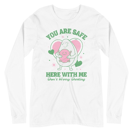 [ID: 356-G118] Avo Love - Typographic Cartoon Streetwear Unisex Long Sleeve Tee