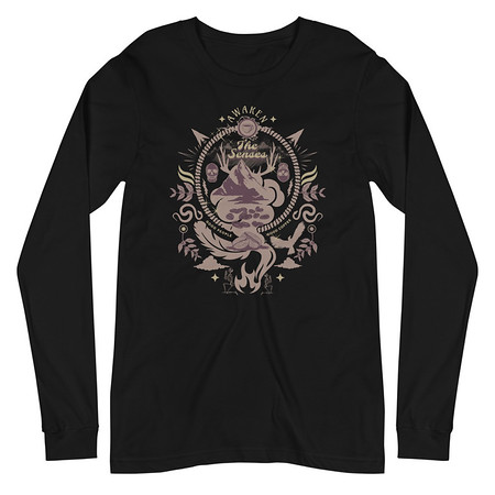 [ID: 356-G119] Awaken The Senses - Coffee Beans Unisex Long Sleeve Tee