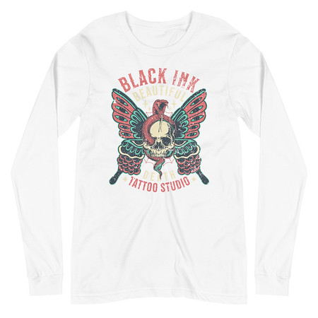 [ID: 356-G225] BLACK INK TATTOO Unisex Long Sleeve Tee