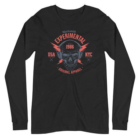[ID: 356-G231] Blacksmith Experimental - Rock Skull Unisex Long Sleeve Tee