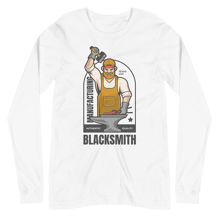 [ID: 356-G232] Blacksmith Workshop - Metalwork Unisex Long Sleeve Tee