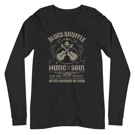 [ID: 356-G243] Blues Music from the Soul - Guitar Unisex Long Sleeve Tee