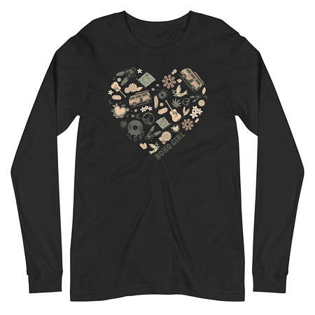 [ID: 356-G248] Boho Girl Poster Unisex Long Sleeve Tee