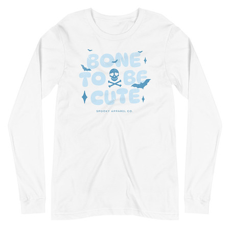 [ID: 356-G250] Bone To Be Cute - Halloween Unisex Long Sleeve Tee