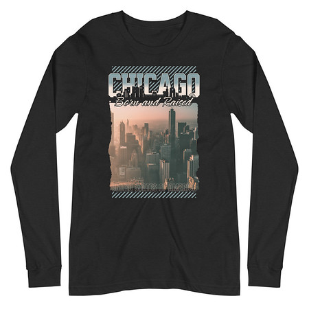 [ID: 356-G257] Born and Raised Unisex Long Sleeve Tee