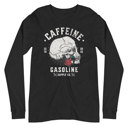 [ID: 356-G309] CAFFEINE GASOLINE Unisex Long Sleeve Tee