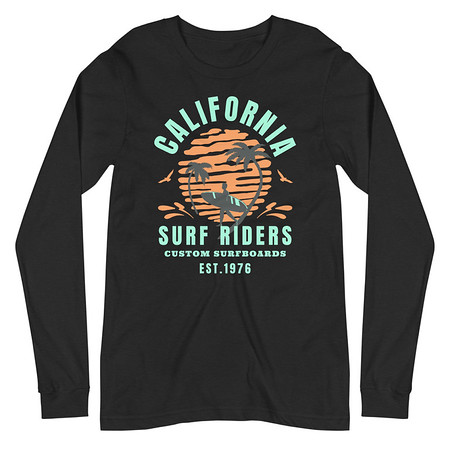 [ID: 356-G317] California Surf Riders - Beach Unisex Long Sleeve Tee