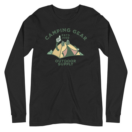 [ID: 356-G326] Camping Gear Unisex Long Sleeve Tee