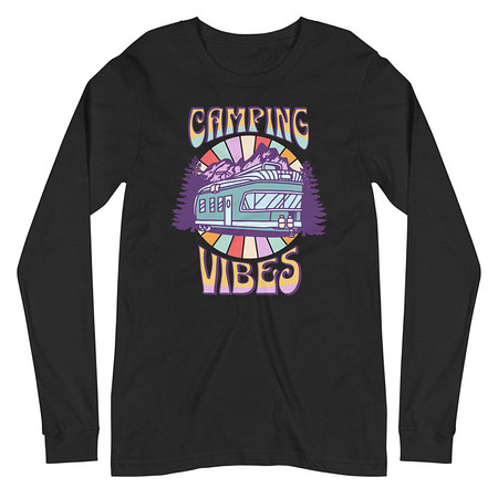 [ID: 356-G327] Camping Vibes Unisex Long Sleeve Tee